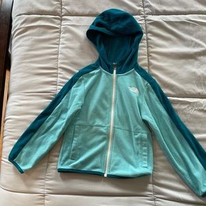 Kids hooded Northface fleece jacket